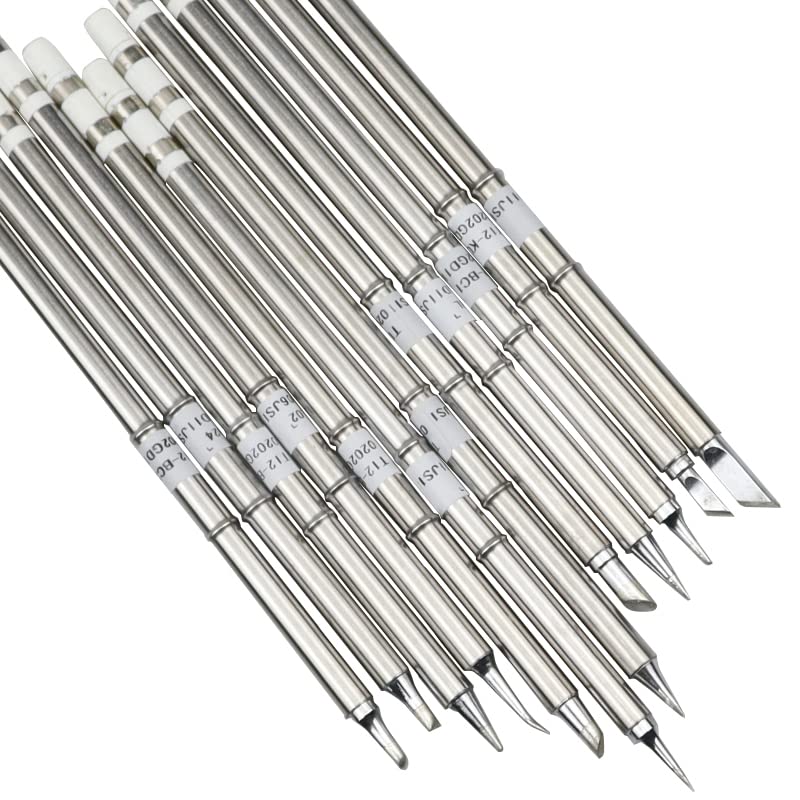 AETOOL - Soldering Iron Head Tips T12 Series Replacement Tip T12-K BC2 BC3 JL02 D24 KU ILS BL I For FX951 FX-952 T12-942 (T12-BC2)