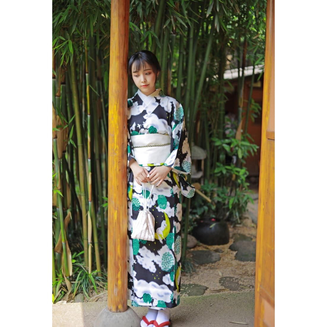 Damskie tradycyjne kimono haftowane Pretta Showa Retro Kimono, kwiaty, Kimono, długi, wiosenny zestaw 9 szt