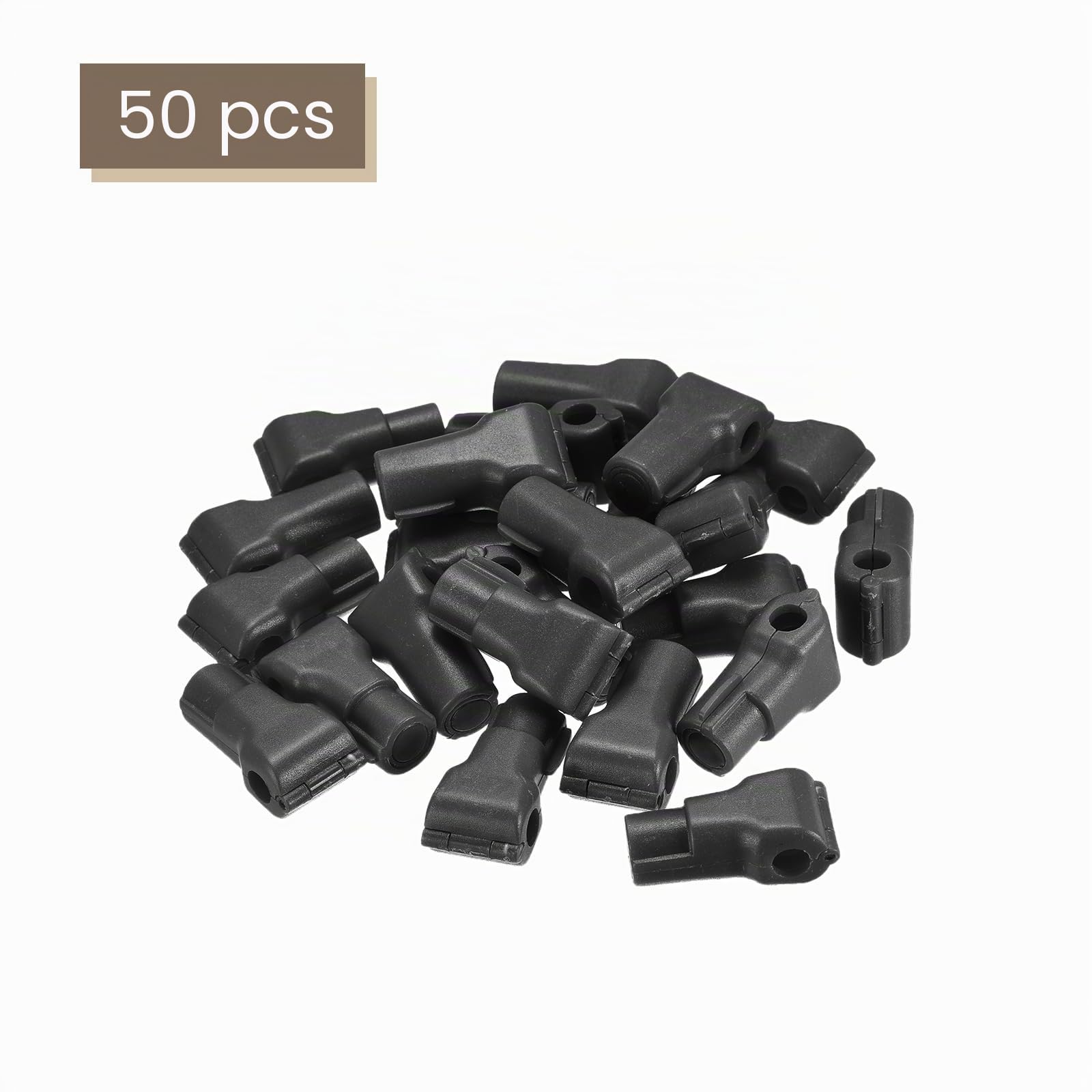 sourcing map Minorista Tienda Supermercado Móvil Teléfono Antirrobo Gancho Bloqueo, 6mm Especial Magnético Pantalla Estante Bloqueo, Clavija Gancho, Negro Paquete de 50