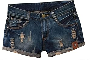 Women's Low Rise Waist Summer Ripped Distressed Frayed Denim Shorts: Elevate Your Summer Wardrobe