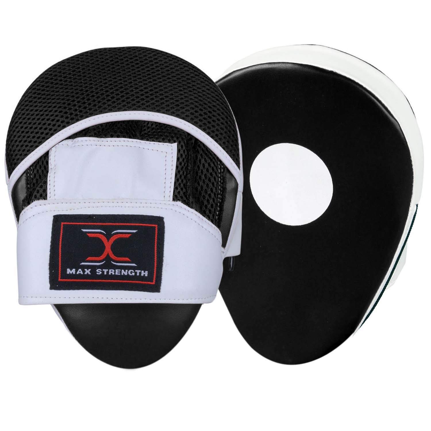 Cuscinetti Da Boxe In Pelle PU Con Imbottitura 3,8 Cm - Bersagli Curvi Per Allenamento MMA, Kickboxing, Taekwondo - Cinghie Regolabili Per Adulti E Bambini