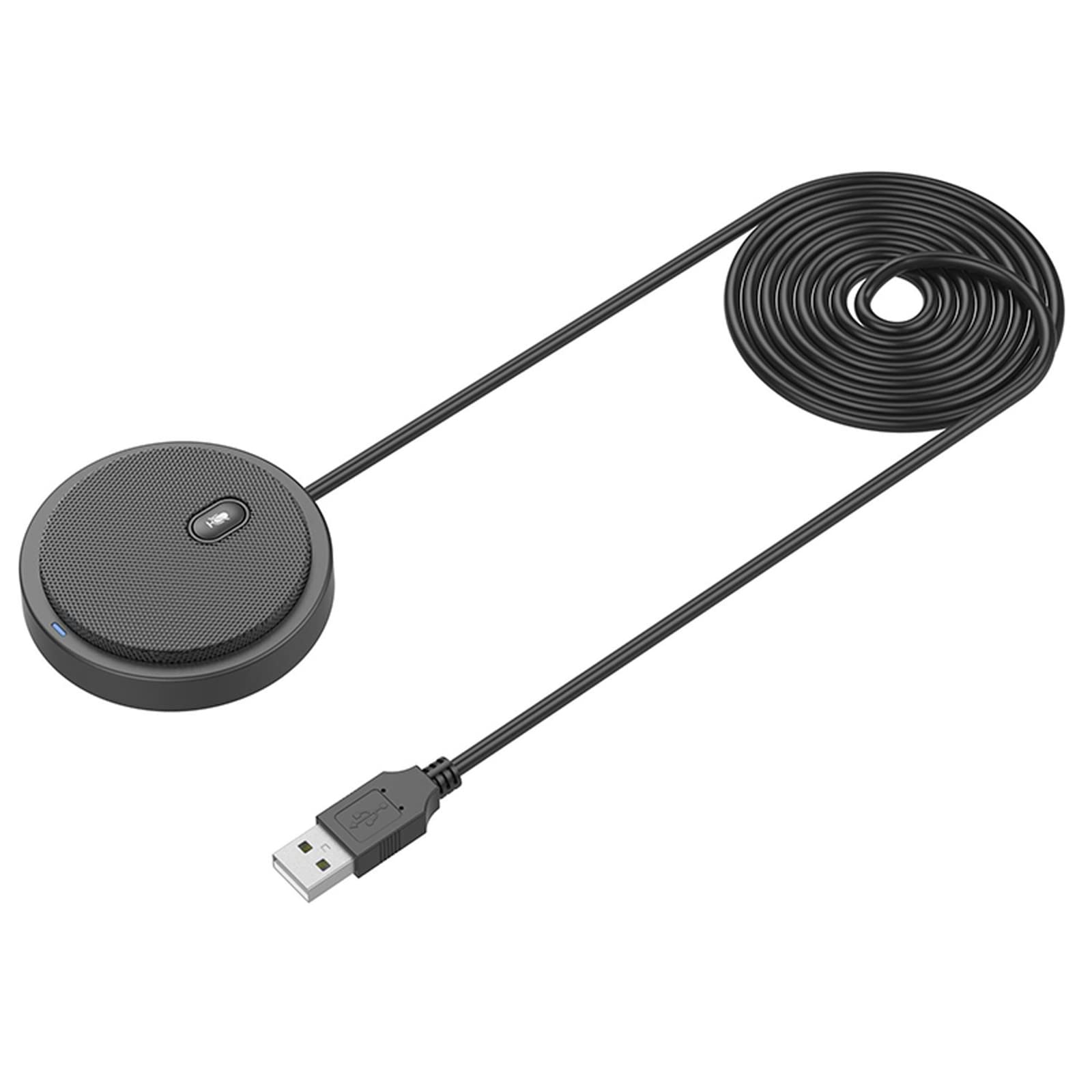 USB-microfoon met on/off- en mute-knop - 360° richtingsgevoeligheid