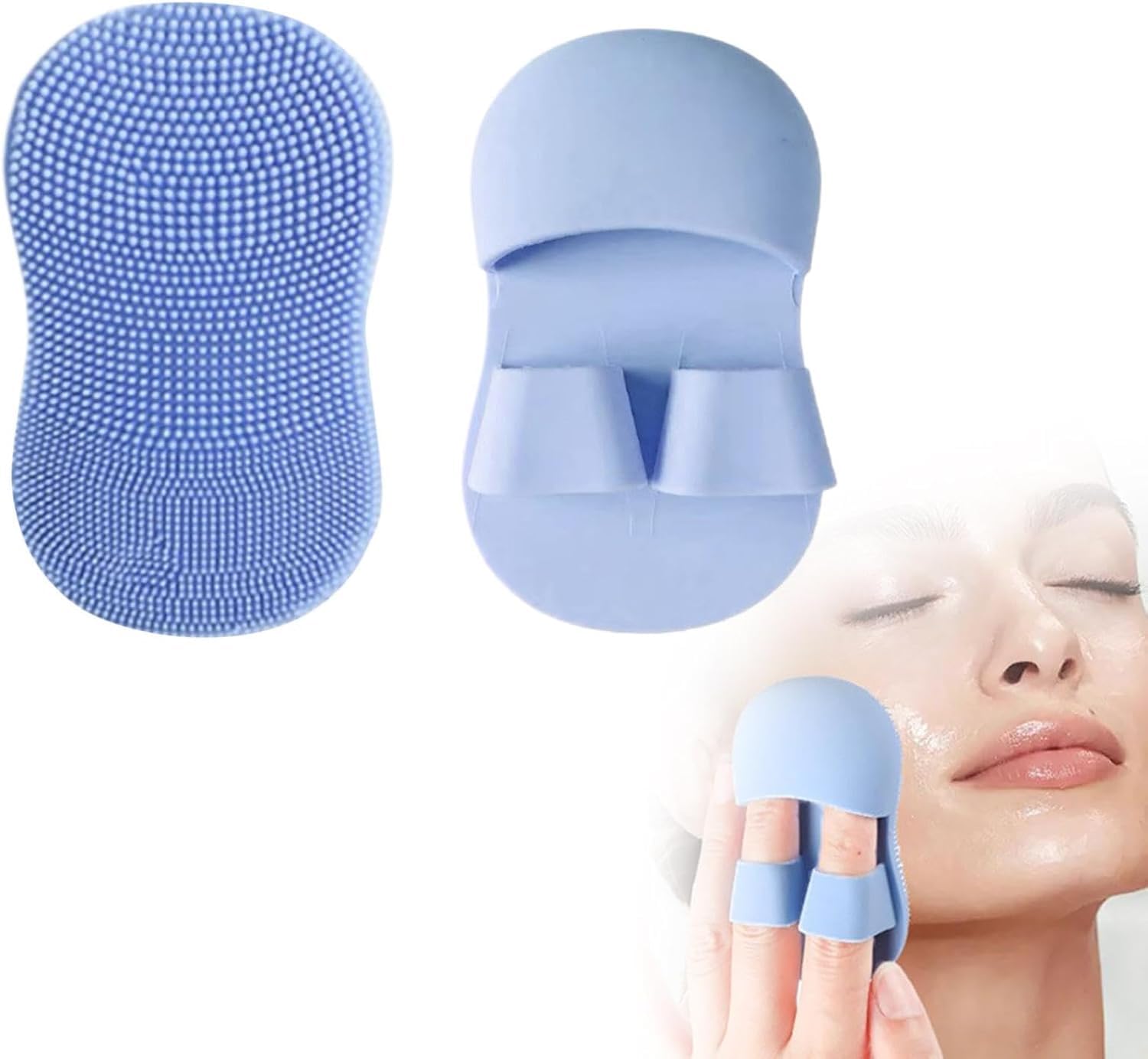 Face Scrubber for Women and Men, Silicone Face Cleansing Brush Face Scrubbers Soft Exfoliators Cleaning Tool Massage Washing Pore Cleanser Pimples Blackhead Remover Deep Cleans Skin Care 1pcs