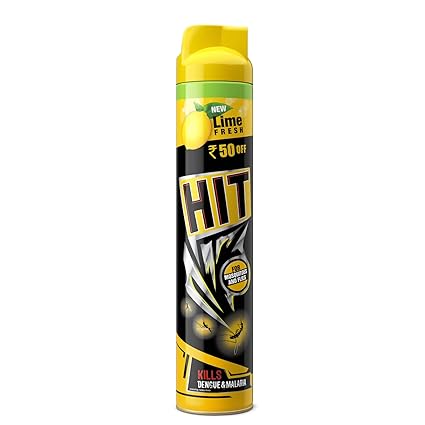 HIT Flying Insect Killer - Mosquito & Fly Killer Spray (625ml) | Lime Fragrance | Instant Kill | Protection from Dengue & Malaria