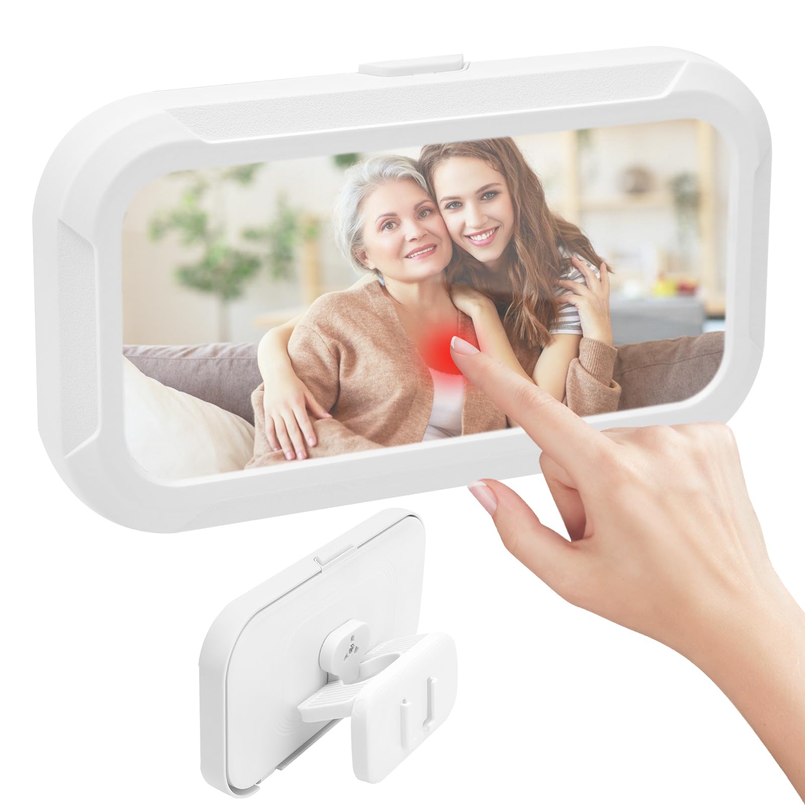 Uchwyt na telefon komórkowy, wodoszczelny, regulowany 360°, uchwyt prysznicowy, uchwyt na telefon komórkowy, uchwyt ścienny z funkcją zapobiegającą zaparowaniu, ekran dotykowy HD, pasuje do telefonów