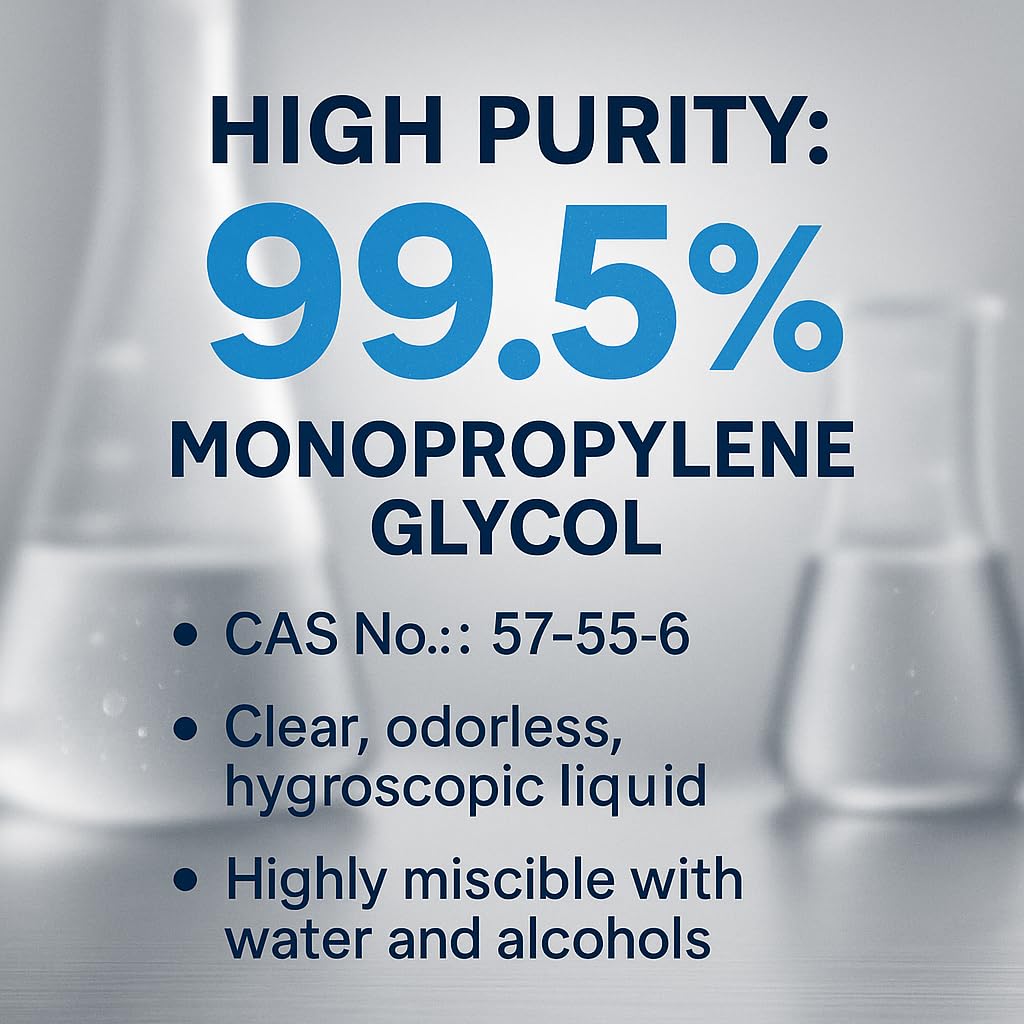 GiDeli Propilenglicol 99,5% 2 x 10L monopropilenglicol (PG) disolvente para cosméticos, farmacéutica, química, industria, laboratorio y aplicaciones técnicas