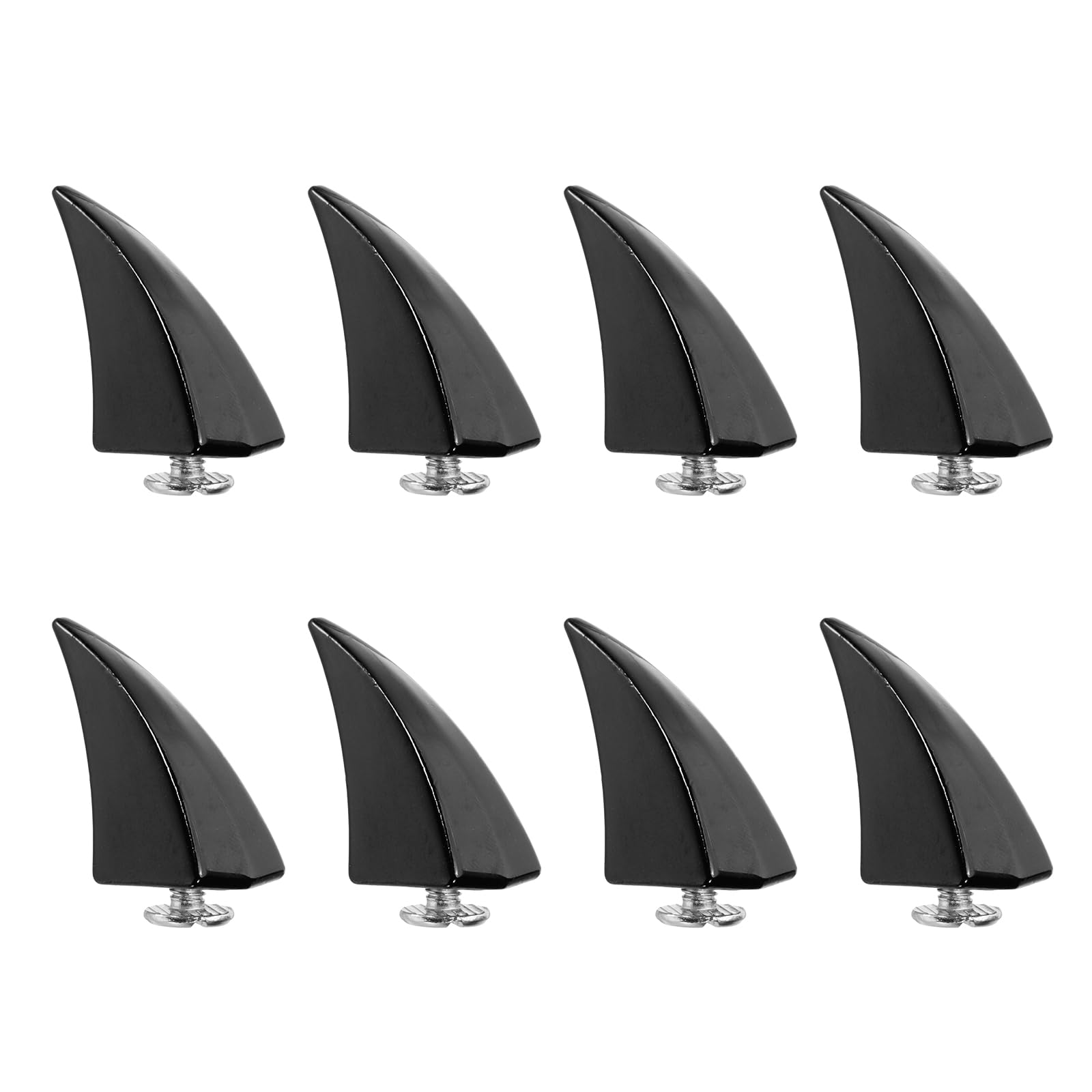 PATIKIL 17mm Spikes and Studs, 8 Sets Horn Rivets Screw Back Leather Crafting Dragon Claw Punk Style Rivet Kits for DIY Custom Craft Clothing Shoes Belts Bags Collars, Bright Black