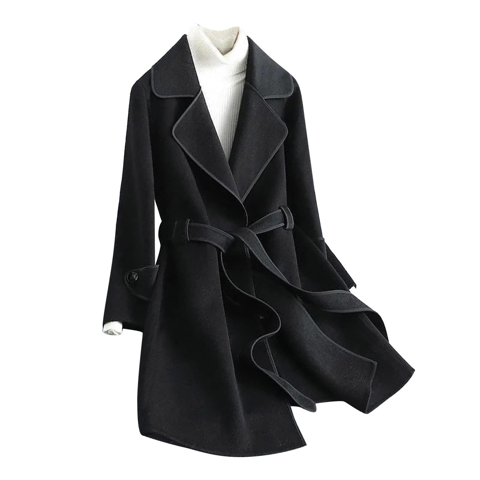 Jadine verwarmde winter rijjas – Zwart