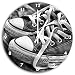 Produktbild Monocrome, rote Converse Chucks, Wanduhr Durchmesser 30cm mit weißen spitzen Zeigern und Ziffernblatt, Dekoartikel, Designuhr, Aluverbund sehr schön für Wohnzimmer, Kinderzimmer, Arbeitszimmer