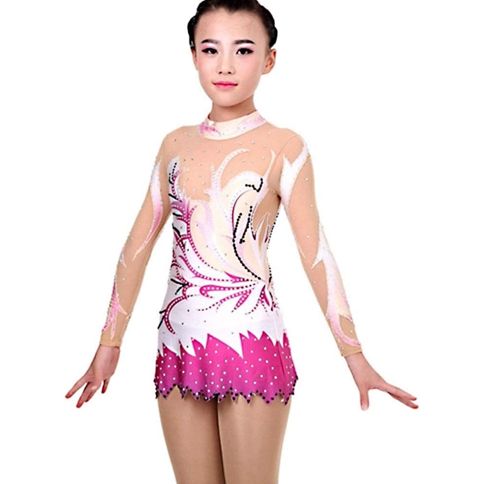 Mallas de Gimnasia Rítmica for Niña, Disfraz de Circo for Mujer, Monos De Baile Con Diamantes de Imitación for Competición