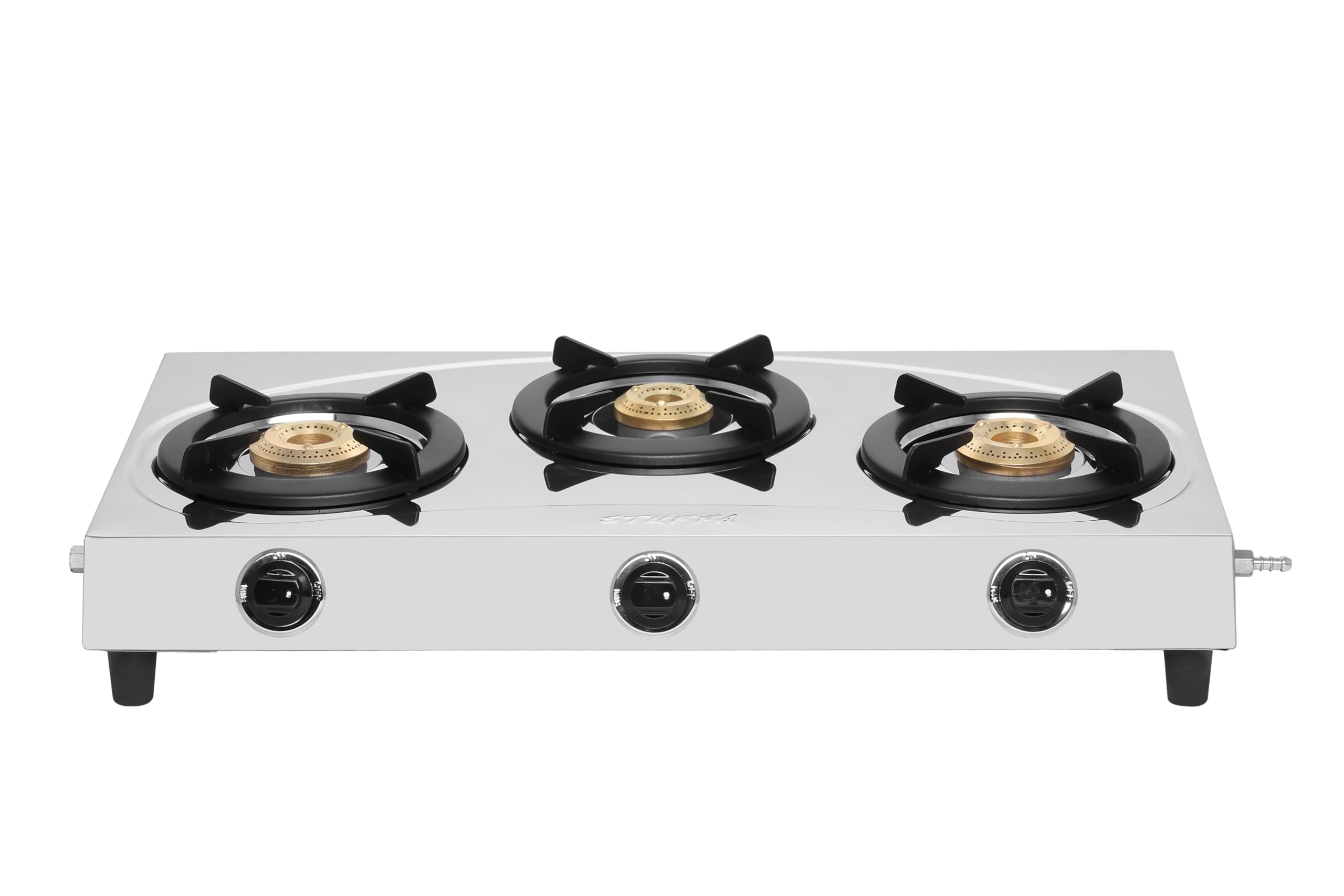 Stuffa LPG 3Burner Stainless Steel Single Burner Gas Stove Star, ISI Certified, Manual Ignition, Silver 1 Year Doorstep Warranty (Three Burner Chulha) (B0CFHNVHGX) Amazon Price History, Amazon Price Tracker