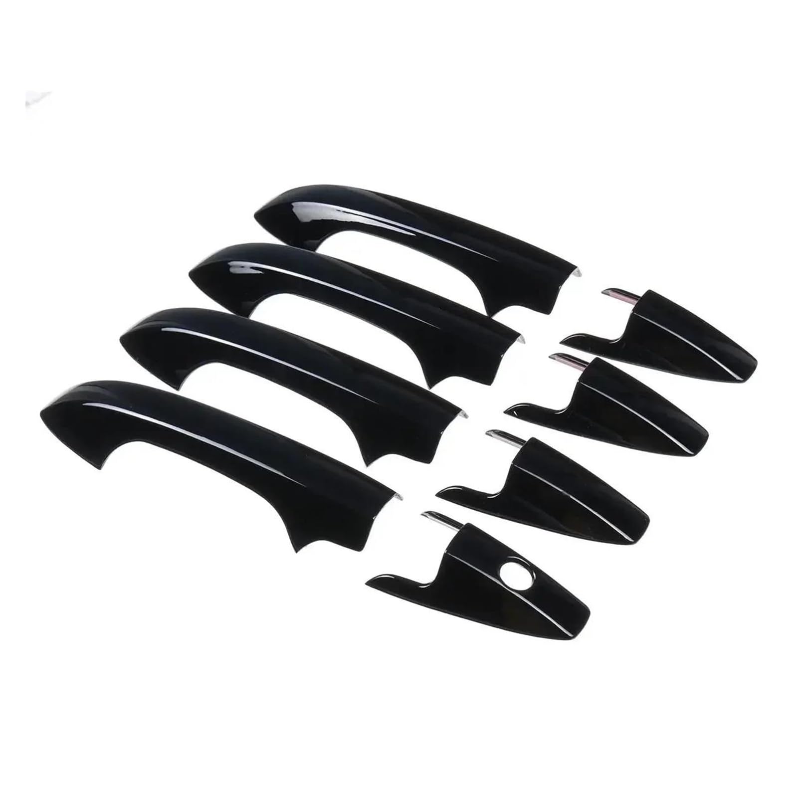 Kjhopy Gloss Black Chrome Exterior Door Handles Cover Trim Outside Case Skin Sticker Car Accessories 8Pcs For Crv 2007 2008 2009-2011(Gloss Black)