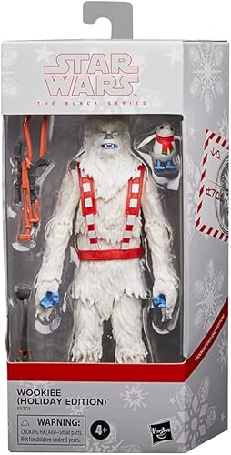 Miniatura 4 de Peppa Pig Star Wars The Black Series Wookiee (edición navideña) Figura de acción coleccionable de Navidad F5303 para edades de 4 años en adelante,