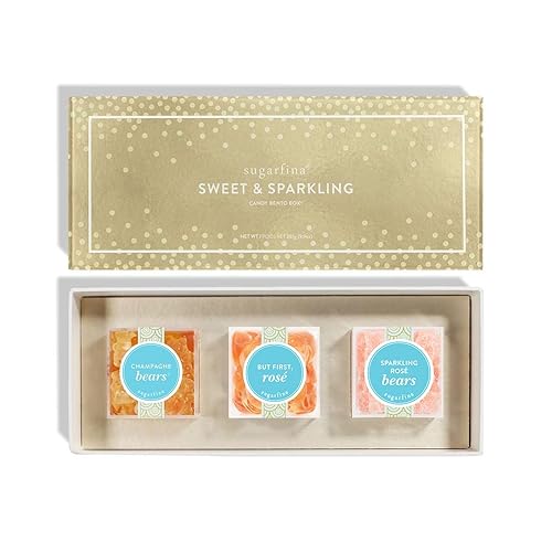 Sugarfina Regalos caja Bento de dulces de 3 piezas con osos de goma de champán