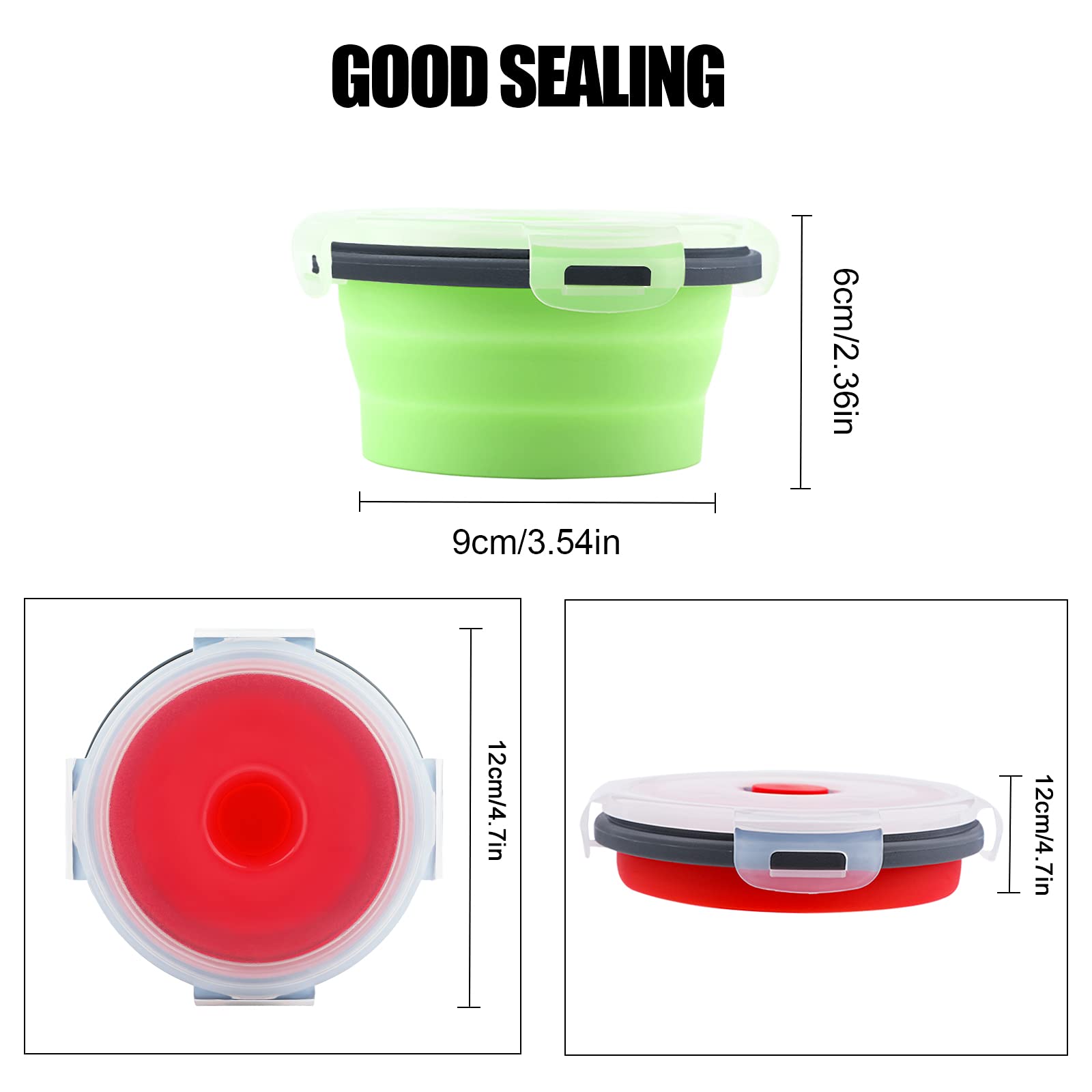 Ciotole Pieghevoli Per Cani GIEEU - Set 2 Pezzi In Silicone Da 350ml E 600ml - Foto 4