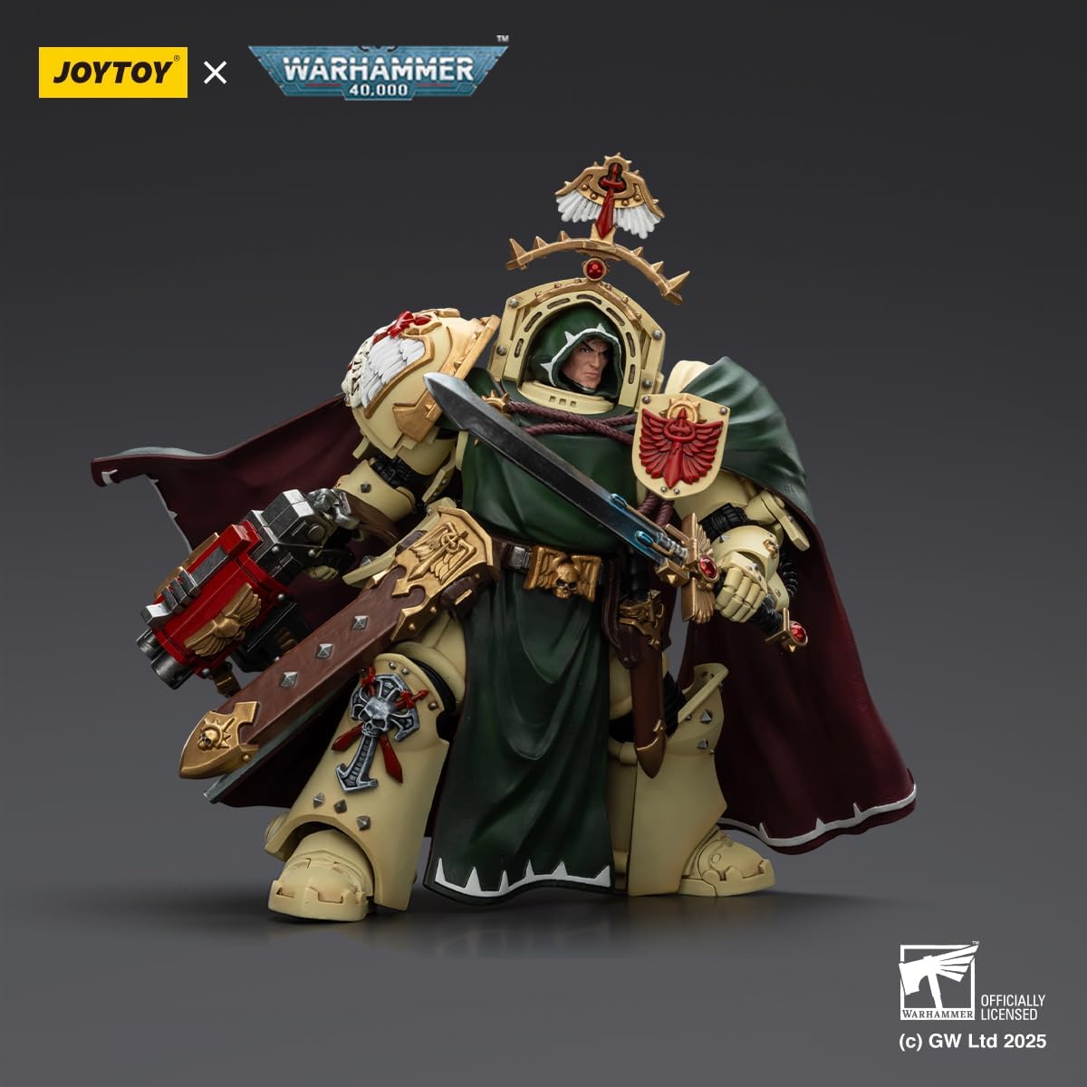 JOYTOY 1/18 Action Figures - Warhammer 40,000 Dark Angels Belial, Grand Master of The Deathwing with The Sword of Silence and Storm Bolter - 5‘’,Classic Character,Collectible,Age 15 and Above