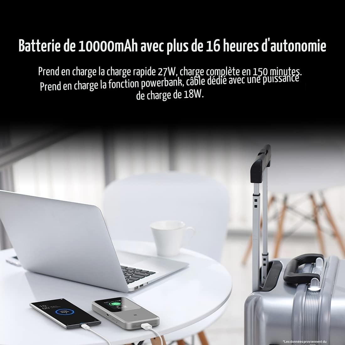 ZTE MU5120 - Le Hotspot WiFi Portable 5G Le Plus Puissant, énorme Batterie de 10 000 mAh, Charge inversée de 18 W, NFC, écran Tactile de 2,4", connecte 32 appareils - Fente SIM déverrouillée