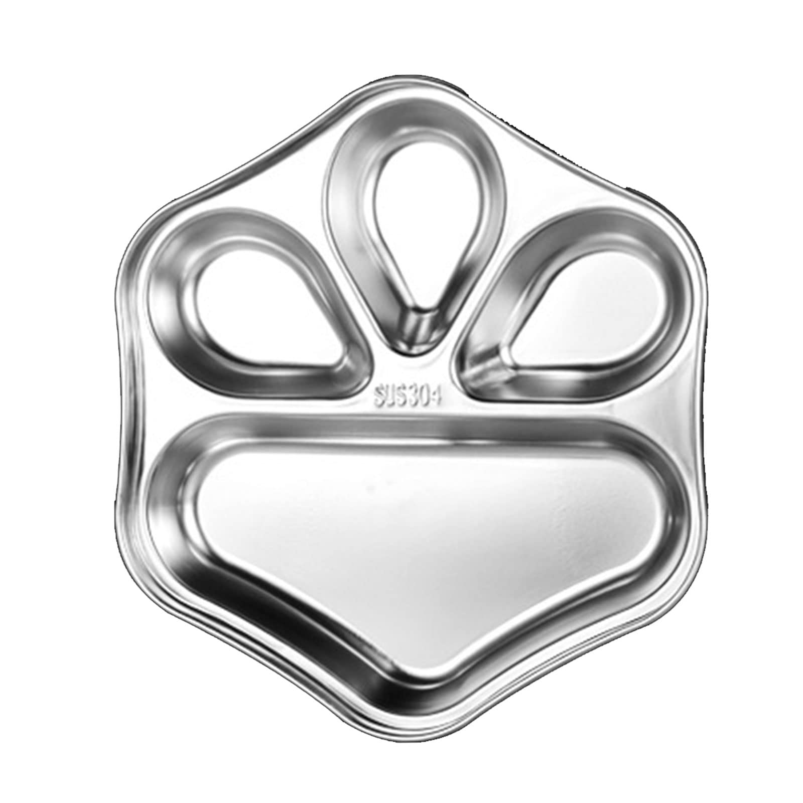 Tsophreniq 304 Stainless Steel Divided Plates Tray Kids Mes Trays Portion Control Restaurant Steel Plates Mes Trays Gift Section Dinner for Adults