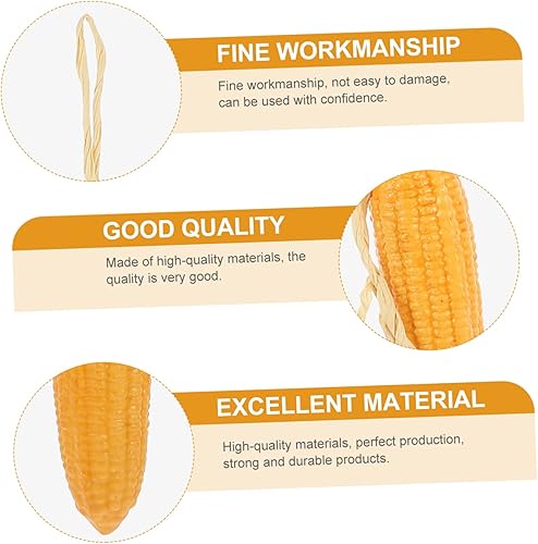 Miniatura 9 de Cabilock 3 piezas de cuerda de maíz artificial falsa mazorca de maíz brote de arroz decorativo para colgar verduras ornamento cosecha festival