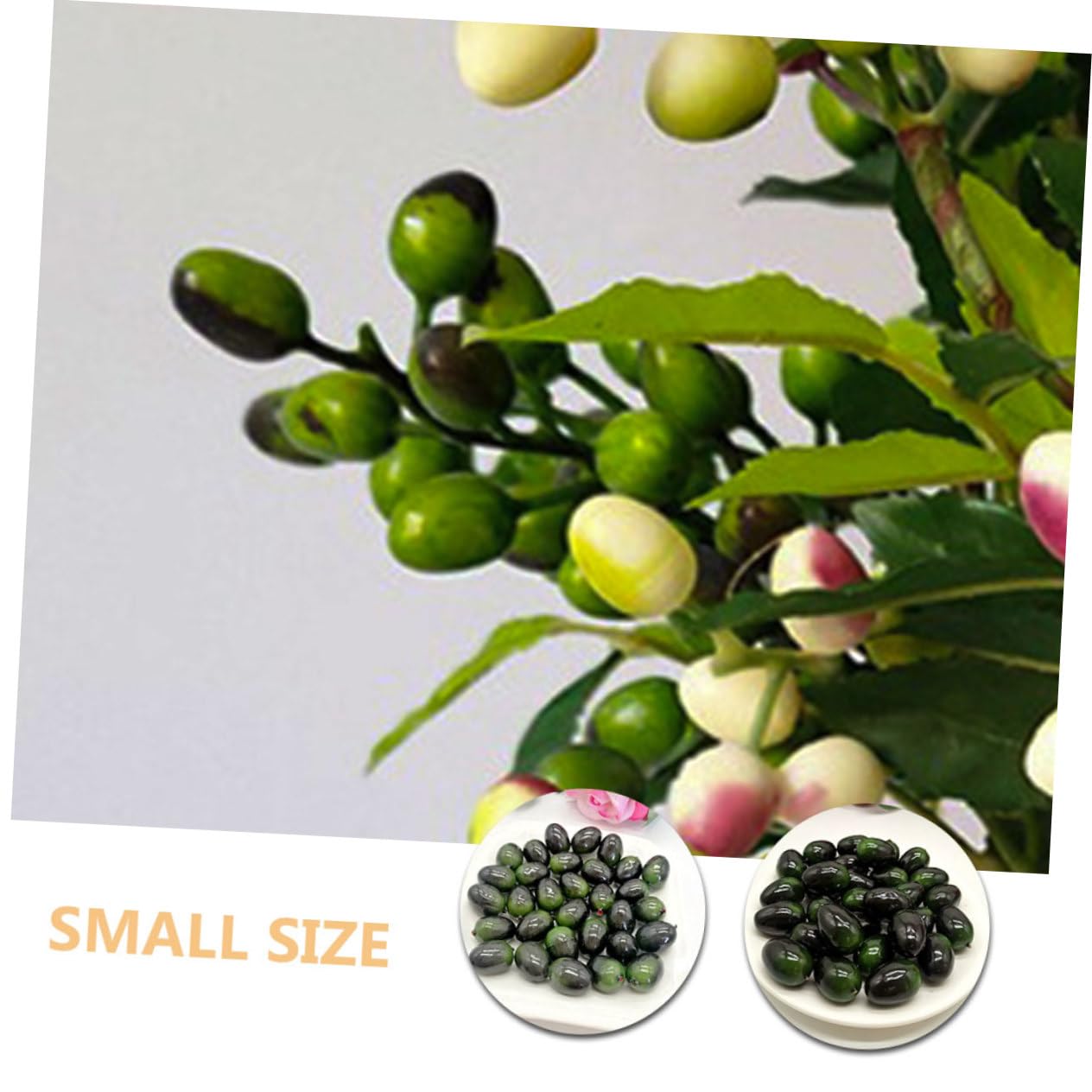 Alipis 150piezas Decoración Artificial De Aceitunas Imitaciones De Frutas para Hogar Centro De Mesa Accesorios De Fotografía y Manualidades