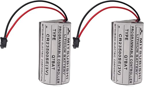 2 unids Q7BAT PLC batería de repuesto para Mitsubishi Q PLC batería CR23500SE 3V 6000mAh batería
