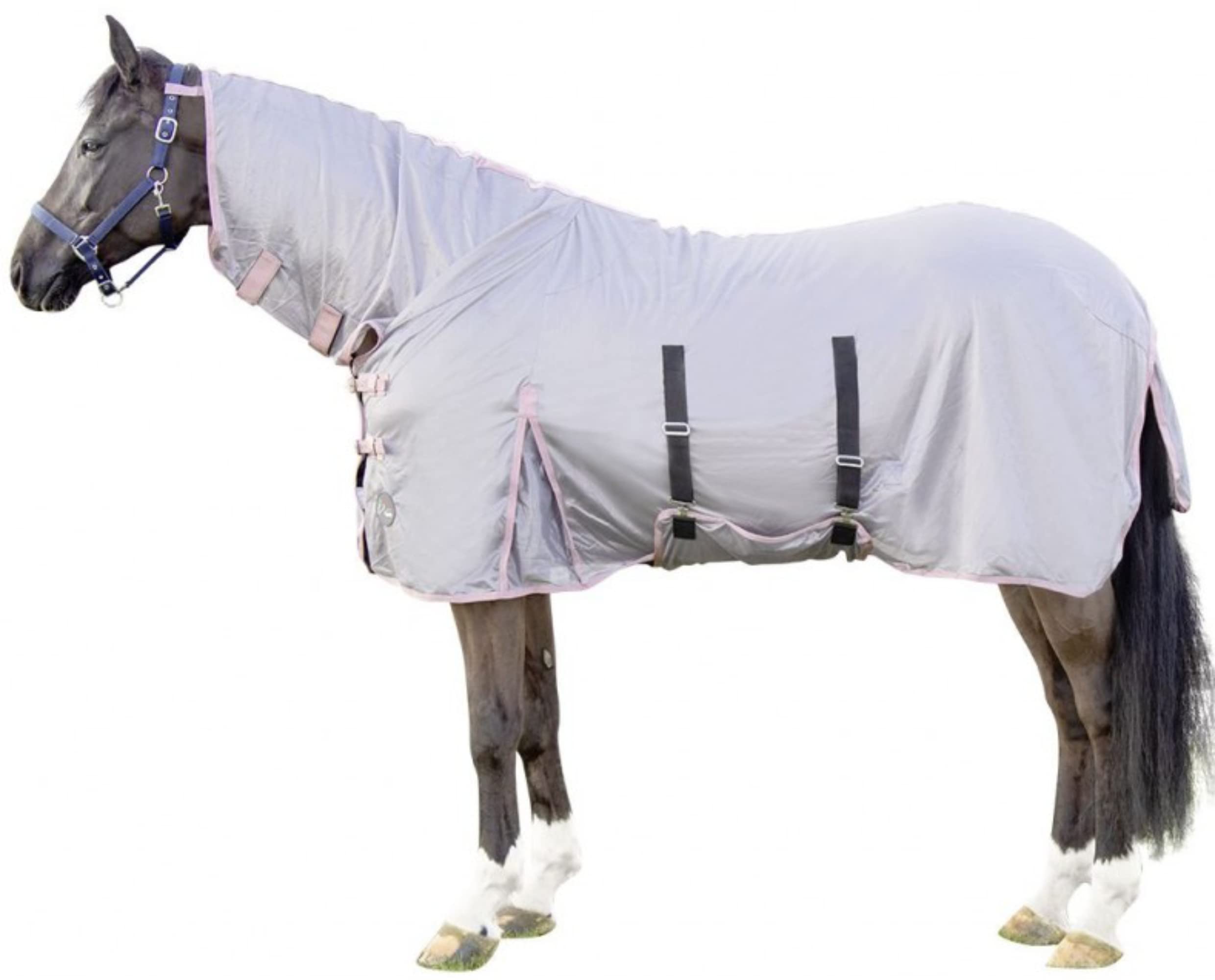 HKM - Manta antimoscas con cuello, color gris