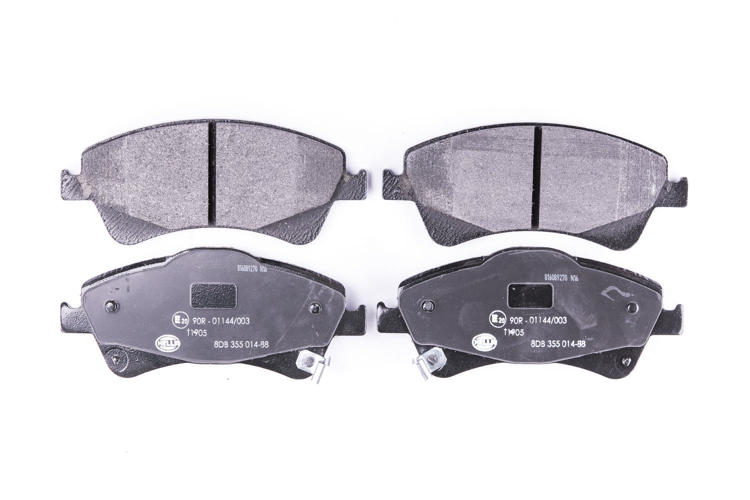 HELLA 8DB 355 014-881 Brake pad set - with acoustic wear warning - T1905 - for e.g. TOYOTA