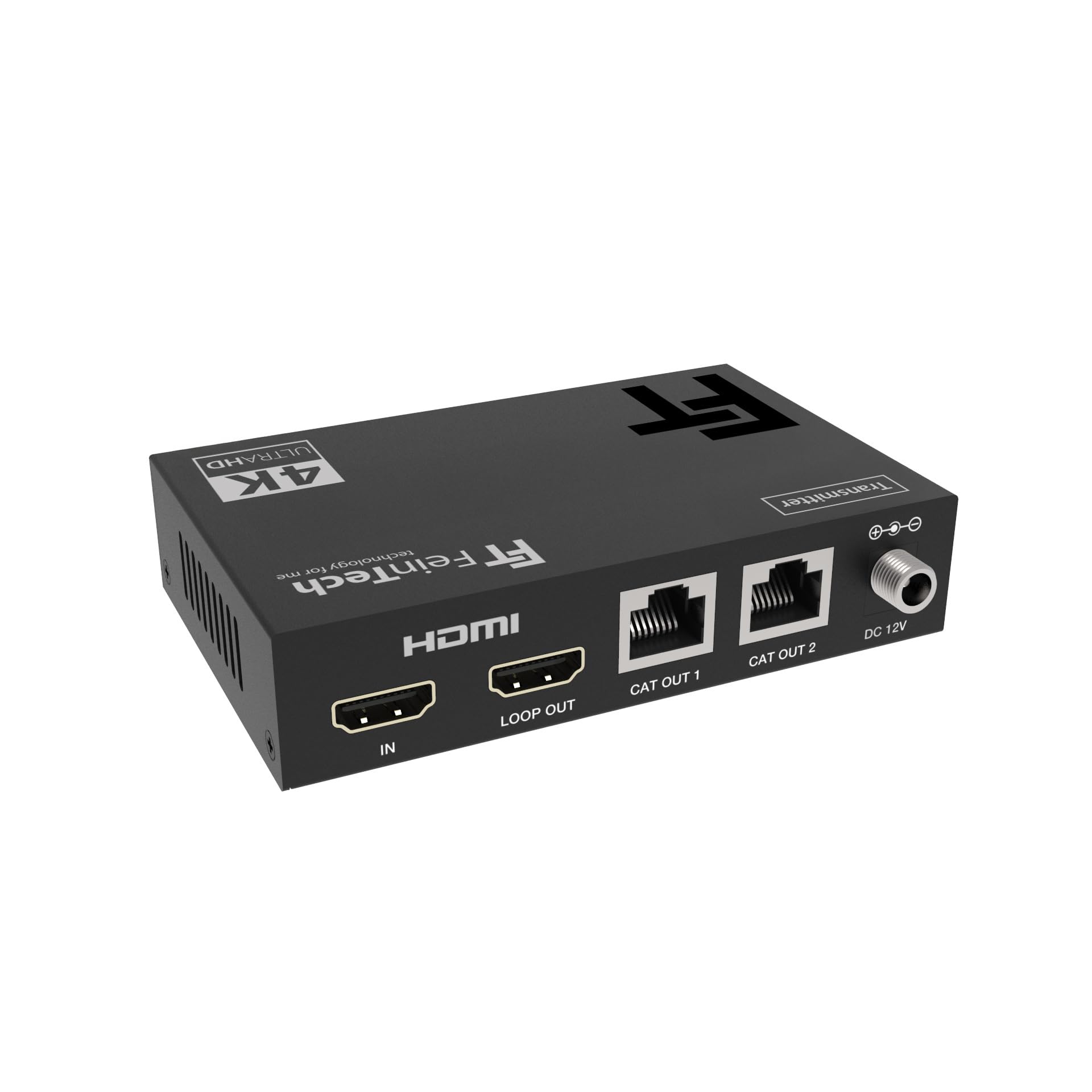 FeinTech SX230 HDMI 2.0 Splitter 1 in 2 Out + Loopthrough 60 m Extender Over CAT LAN 4K 60Hz