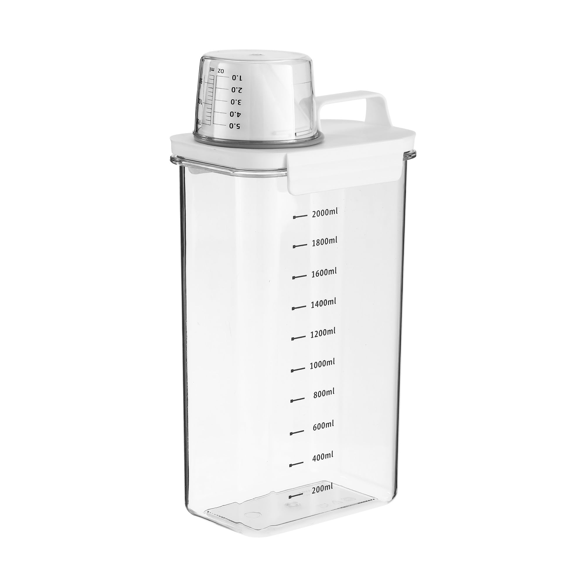 HAOYULUO Dispenser Detersivo Lavatrice,Dosatore Detersivo Lavatrice con Misurino, Contenitore per Detersivo in Polvere, Riutilizzabile, Può Essere Utilizzato per Conservare gli Alimenti (2300ML)