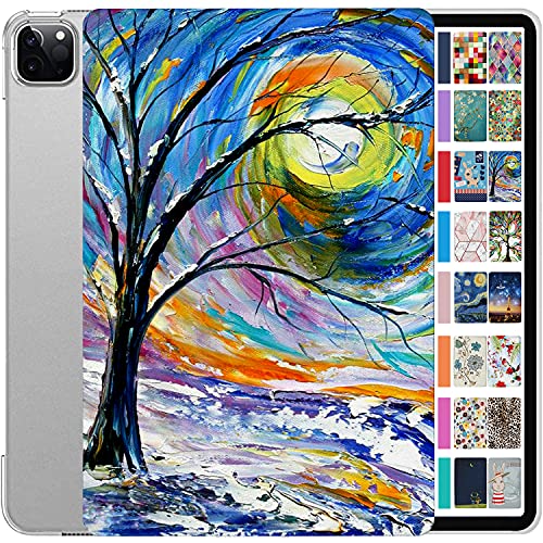 Image of DuraSafe Cases For iPad PRO 11 Inch 2 3 4 Gen [ PRO 11 2nd 2020 3rd 2021 4th 2022 ] A2759 A2435 A2761 A2762 A2377 A2459 A2228 A2068 A2230 A1980 A2013 Printed Slim Hard Shell Stand Cover - Color Emblem