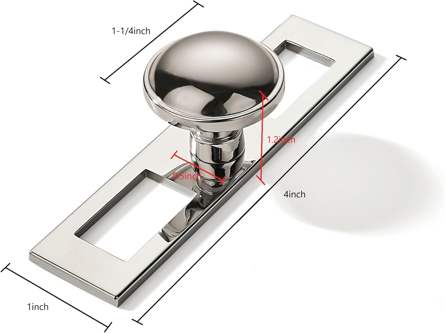Round Polished Nickel Cabinet Knob - 270BP, 1-1/4 in (32 mm) — KHTUMEWARE