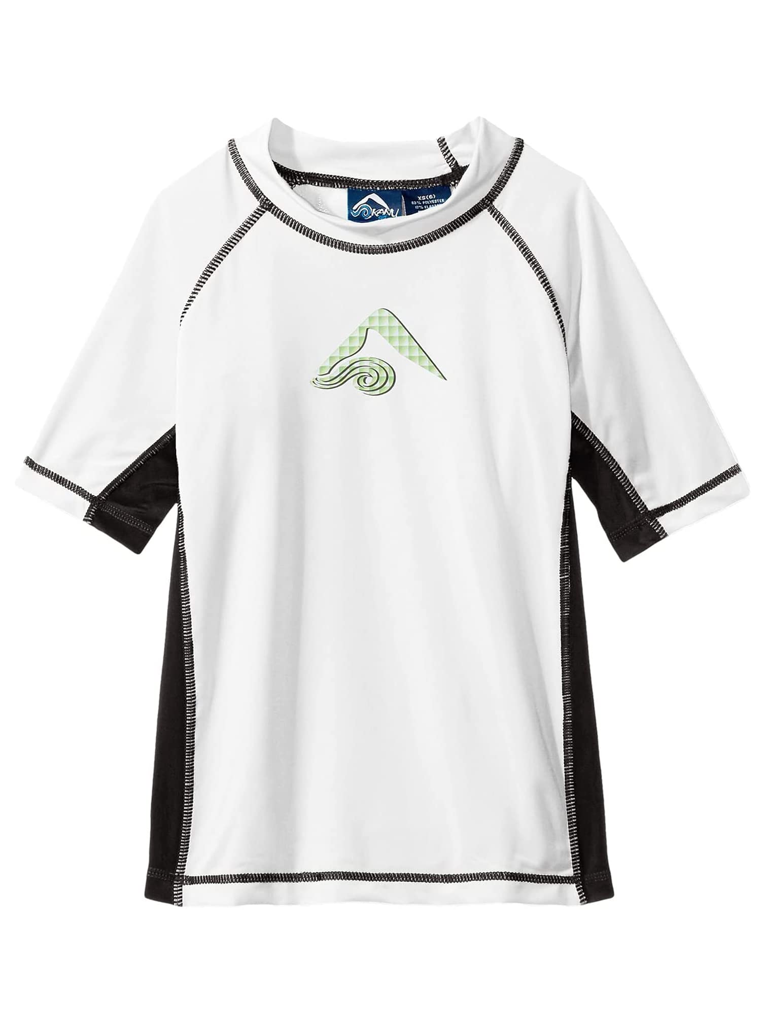 Kanu Surf Jungen Haywire UPF 50+ Sun Protective Rashguard Swim Shirt Rash Guard Hemd, Flex White, Groß