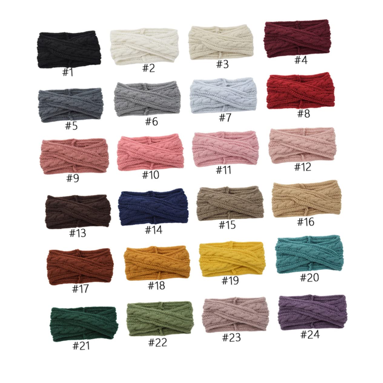FRCOLOR 9pezzi Fasce Di Lana Per Donne Da Nero Bianco e Giallo Accessori Moda Per Per Trucco Spa e Attività Sportive