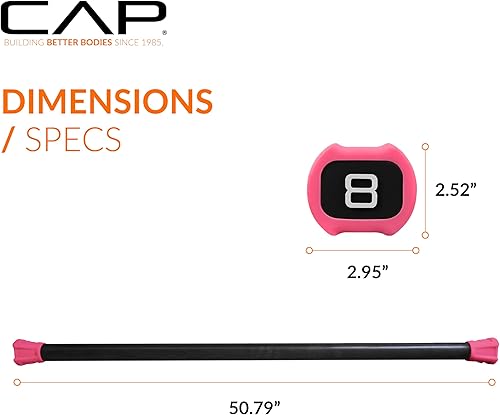 Miniatura 4 de CAP Barbell Weighted Workout Bar 5-20 lb Multiple Options