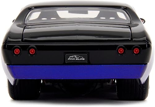 Miniatura 4 de 1971 Chevy Chevelle SS Black and Blue Pink Slips Series 124 Modelo de automóvil fundido a presión por Jada 35062