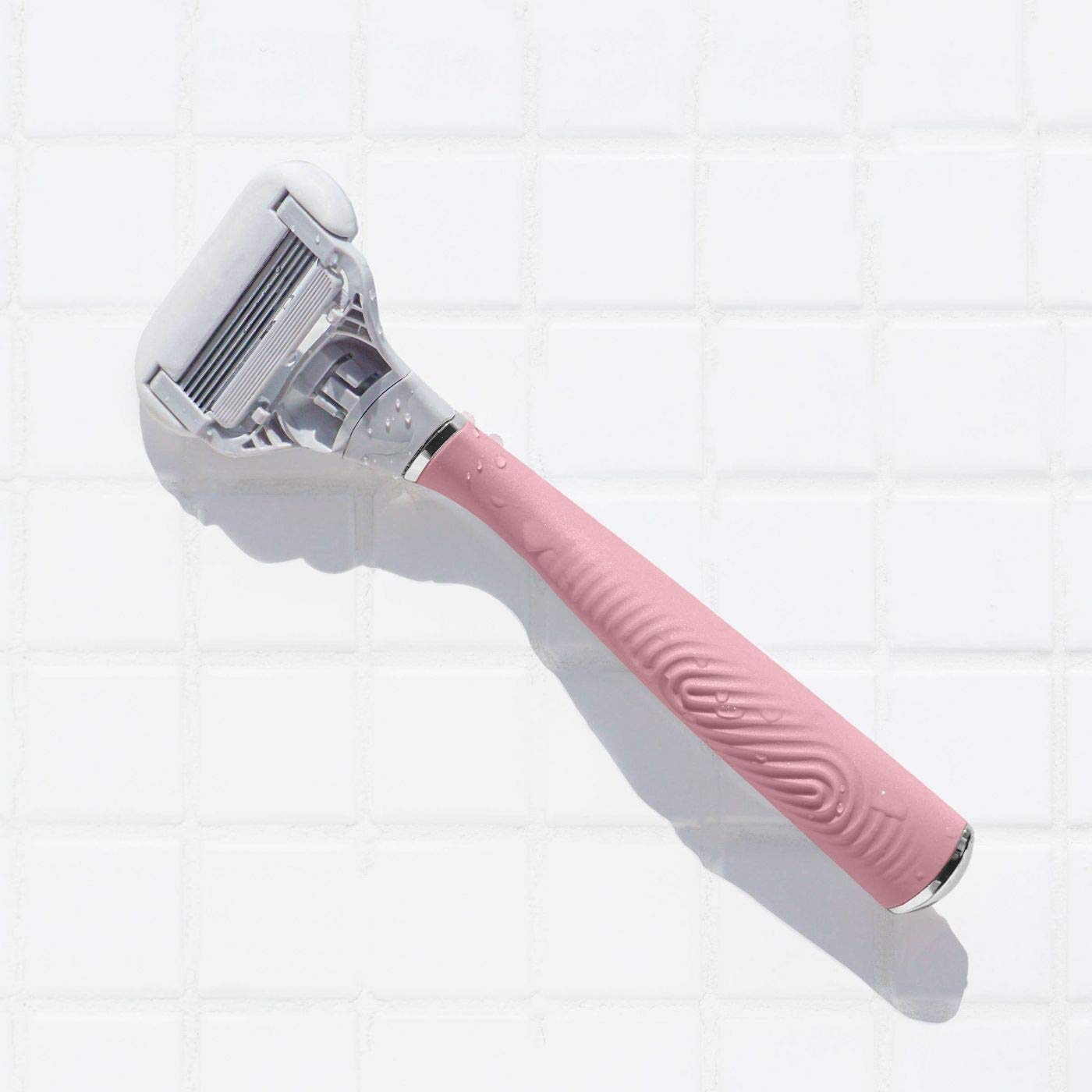 Flamingo Women's 5-blade Razor with Replacement Blade Cartridge - Desert Rose