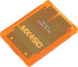 MX4SIO,PS2 Card,Playstation MX4SIO SIO2 Memory Card Adapter Hand Made Stable Replacement Memory Card Reader for PS2 Transparent Blue (Orange)