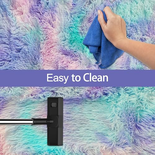 Tapete suave y esponjoso para sala 2x6 pies morado miniatura 7