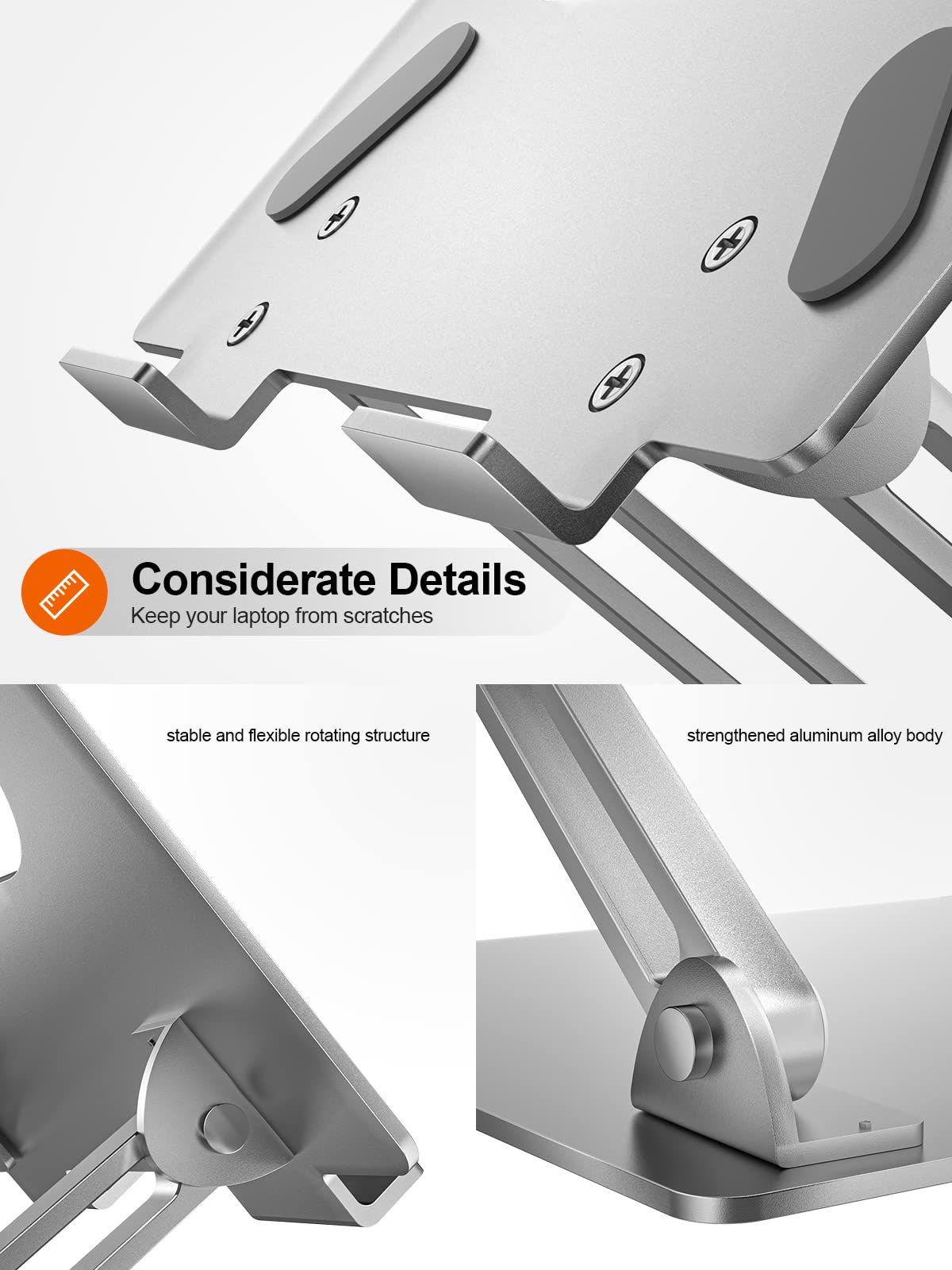 Adjustable Laptop Stand For Desk, Ergonomic Portable Computer Stand