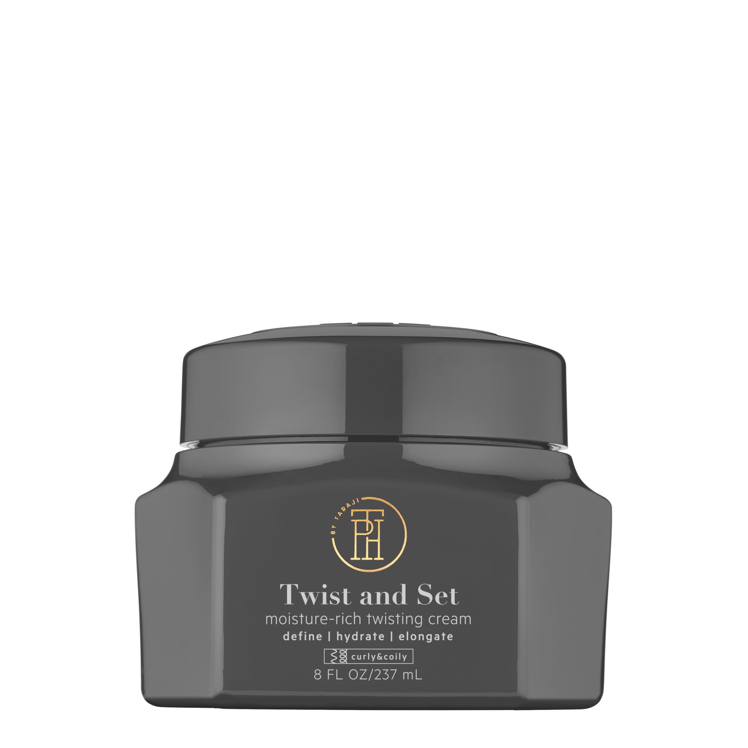 TPH by Taraji Twist and Set Vegan Moisture-Rich Hair Cream for Curly & Coily Hair, Unscented, 8oz Jar