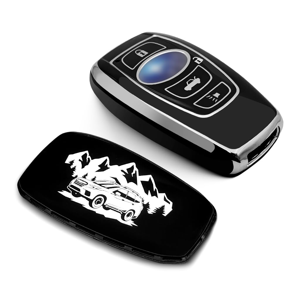 uunonaha Key Fob Cover TPU 360 Degree Protection Soft Full Protection Key Case Shell Compatible with Ascent BRZ Crosstrek Forester