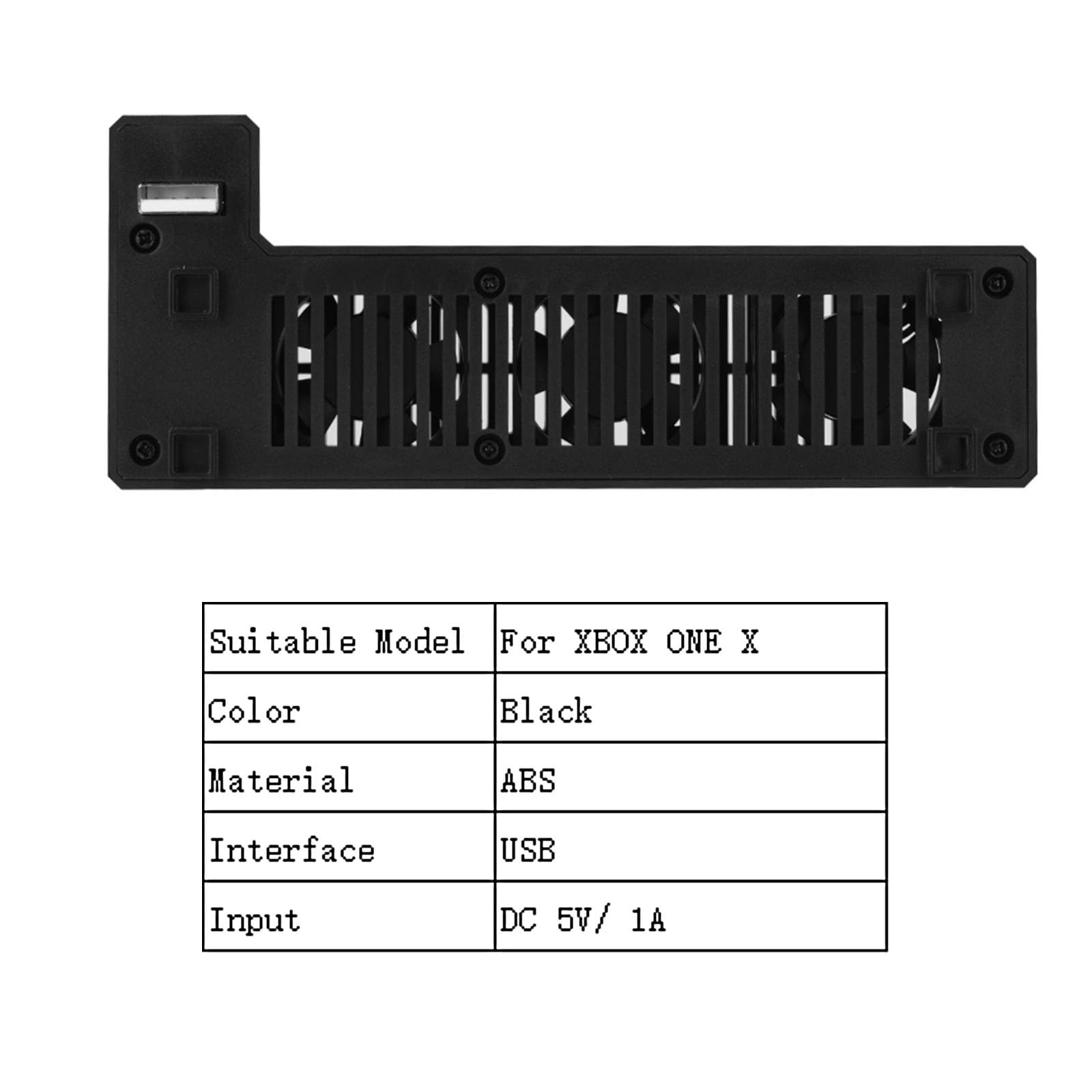Ventola di raffreddamento USB, ventola di raffreddamento della console di gioco, sistema di raffreddamento per Xbox One X, ventola di raffreddamento esterna portatile USB con riduzione del calore mont