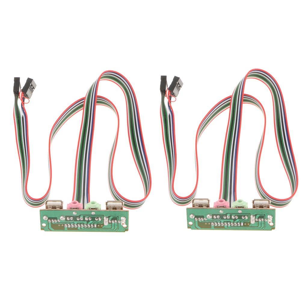 2X PC Computer Case Front Panel USB Audio Port Mic Earphone Cable 6.8CM |Computers/Tablets & Networking | Computer Components & Parts | Laptop Replacement Parts