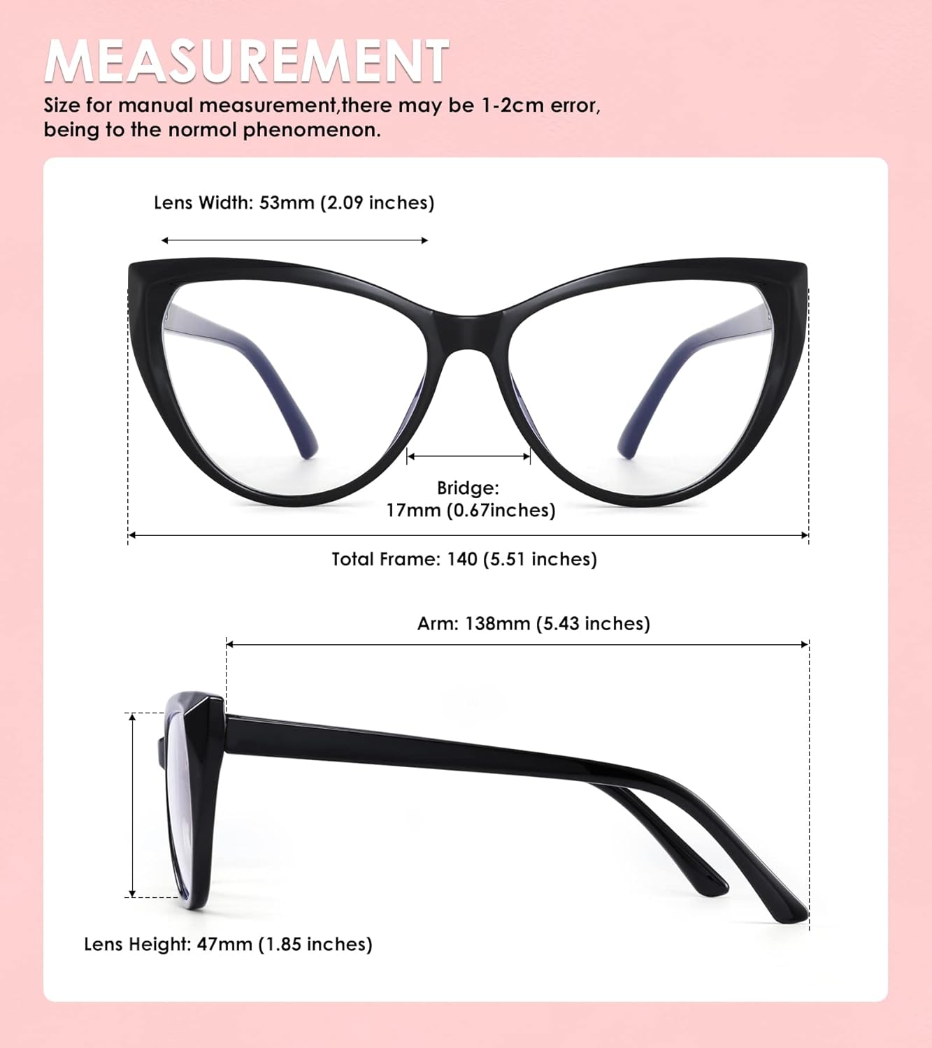 TEAPLMTT 2 Pack Cat Eye Blue Light Blocking Glasses for Women Trendy TR90 Frame Anti Blue Ray Eyesatrain Computer Eyeglasses - Image 7