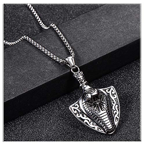 Xusamss Hip Hop Stainless Steel Animal Cobra Pendant Snake Necklace,24inches Chain3