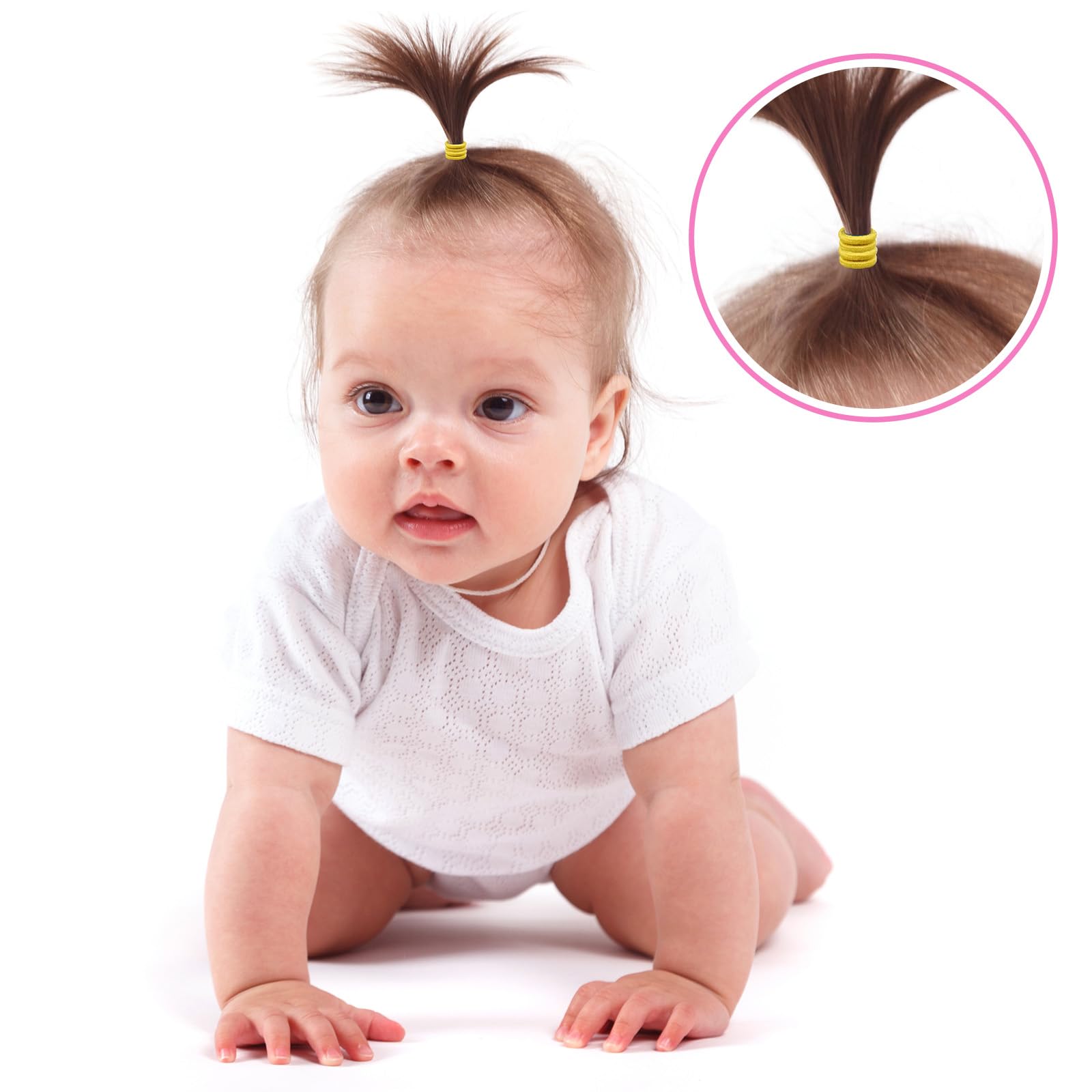 400Pcs Toddler Hair Bands, Funtopia 40 Colors Baby Hair Ties for Little Girls Colorful Small Hair Elastics - Image 4