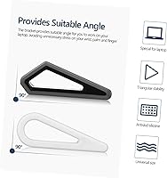 Vista 5 de Veemoon 4 soportes ajustables para computadora portátil, antideslizante, soporte elevador para escritorio, soporte universal ventilado