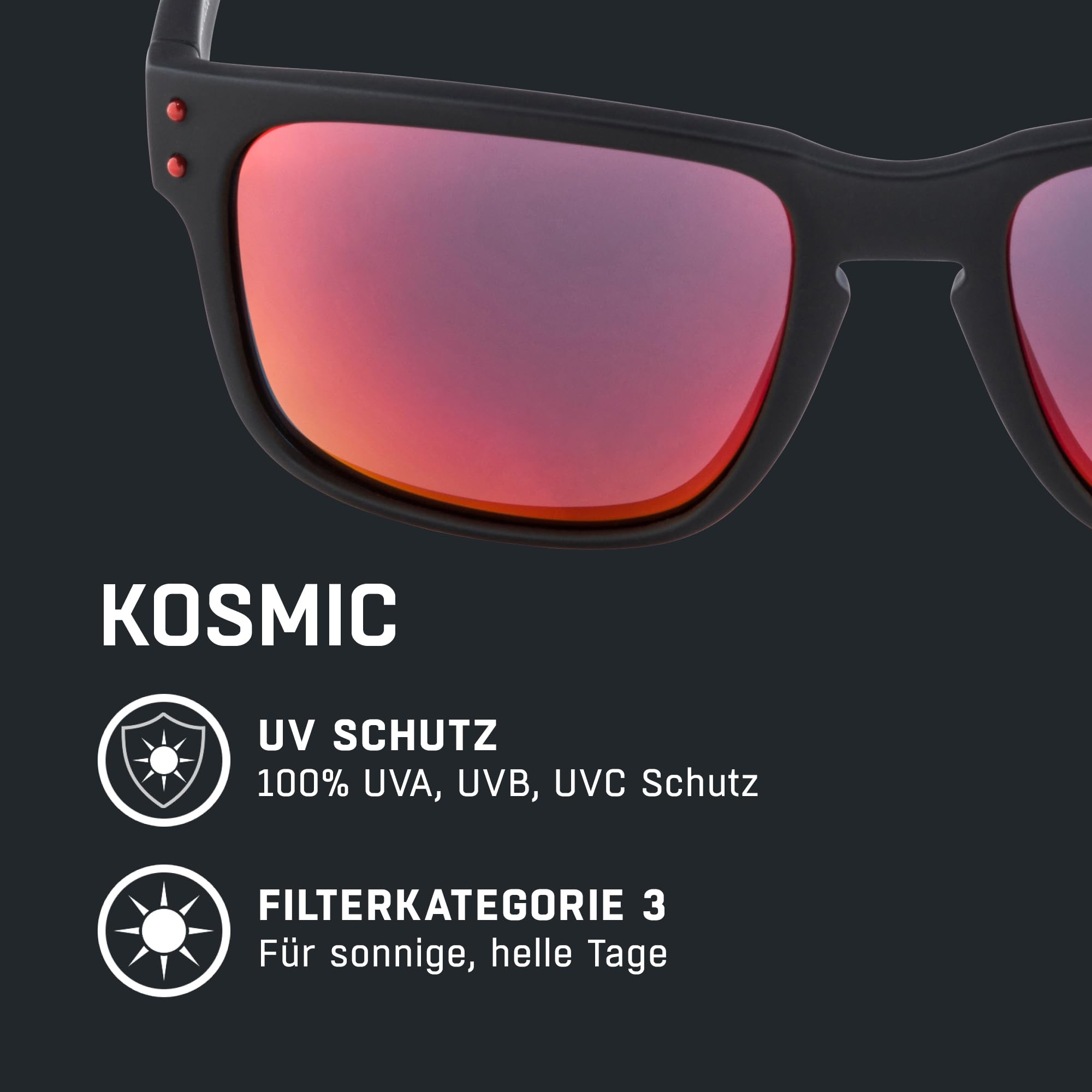 ALPINA KOSMIC - Verspiegelte und Bruchsichere Sonnenbrille, ideal für Alltag und Outdoor mit UV-A-, B- & -C-Schutz