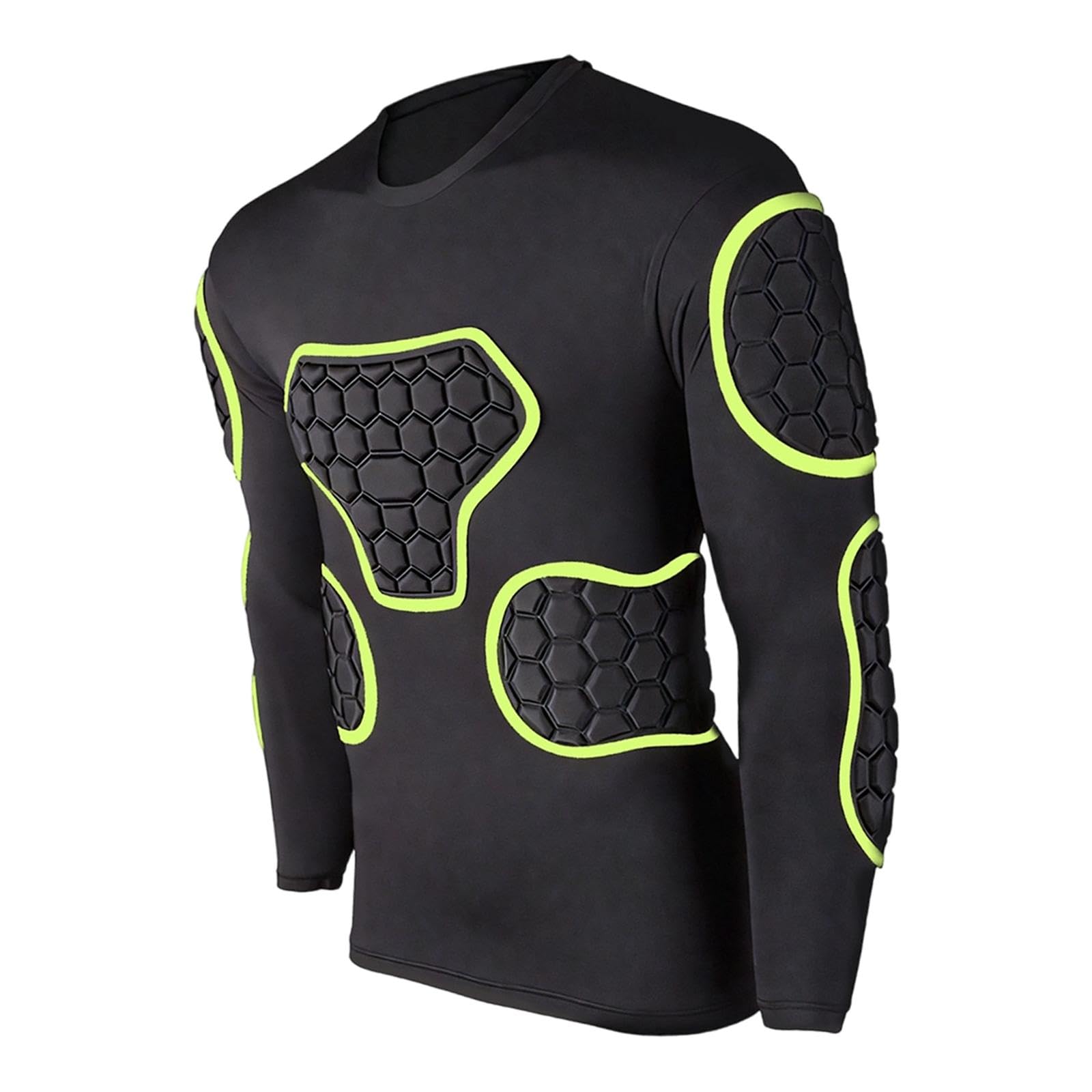 Camiseta de Compresión de Fútbol con Protector de Costillas para Fútbol, ​​Rugby, Ropa Deportiva, Protección Profesional para El Pecho.