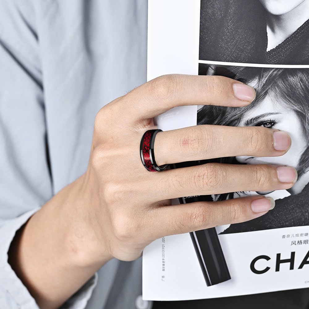 LeosHi Individuell graviertes Paar-Ring-Set, Versprechungsringe für Sie und Ihn, passende Herz-Verlobungsringe, personalisierte Herren-Eheringe für Damen, Größe 5–13